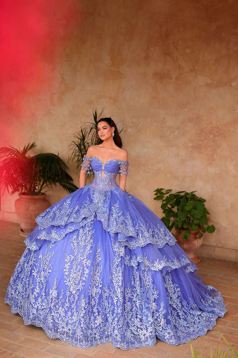 pink and blue quince dresses Sweet 16 Birthday Party Dress in Pink/Baby BLUE Style LK160 Ball Gown