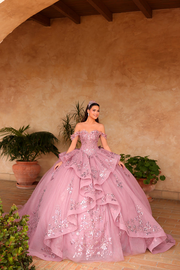 Cherry Blossom Quince Dress Girls Floral Print Gown By Mini Quince