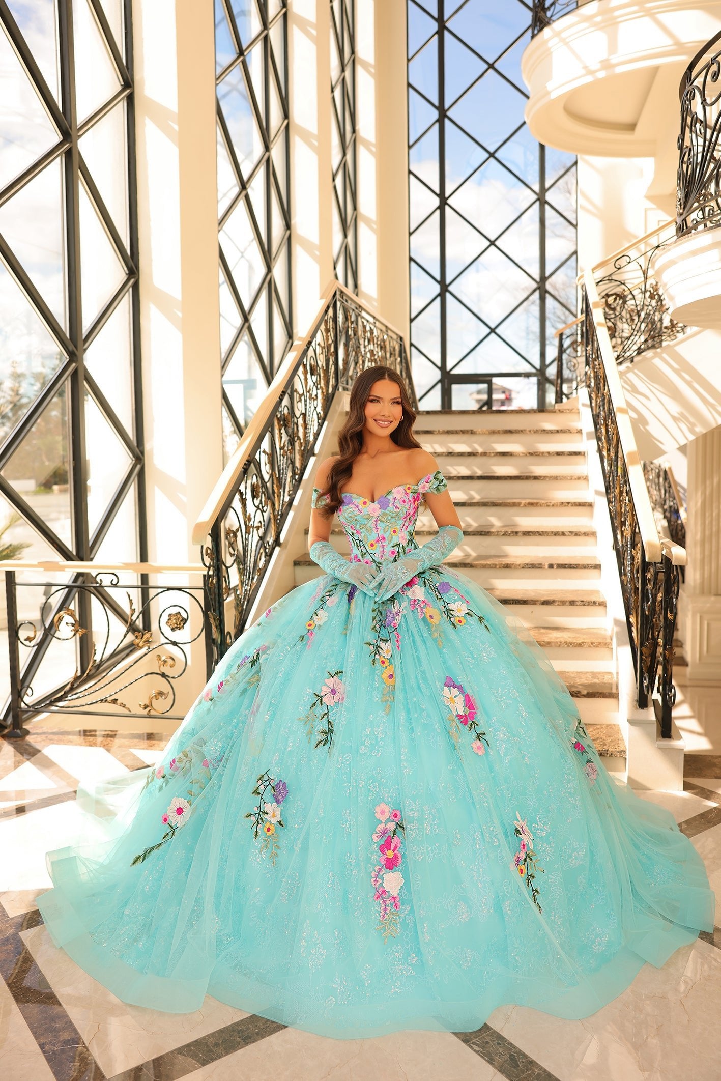 aqua floral embroidered dress Dreaming Of Summer Embroidered Dress In Aqua