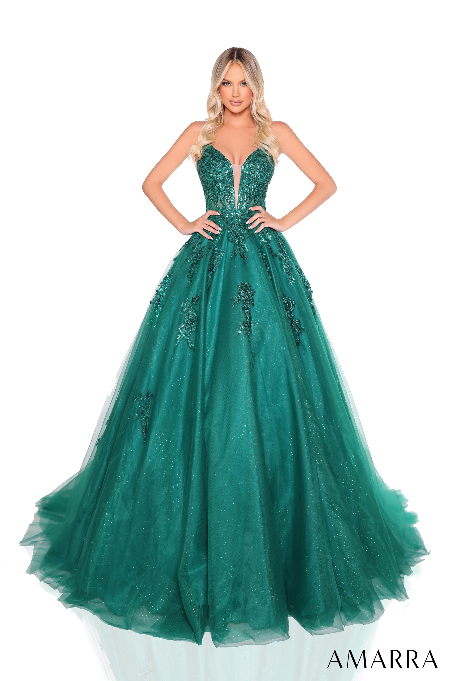 fairy tail homecoming dress Fairy Tale 2 Piece Satin Ball Gown Wedding Dress main image 1