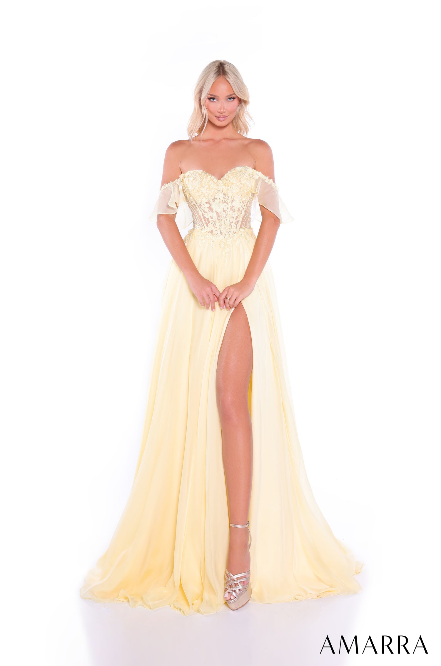 chinese dress ladies Seraphina Yellow Off The Shoulder Maxi Dress main image 1