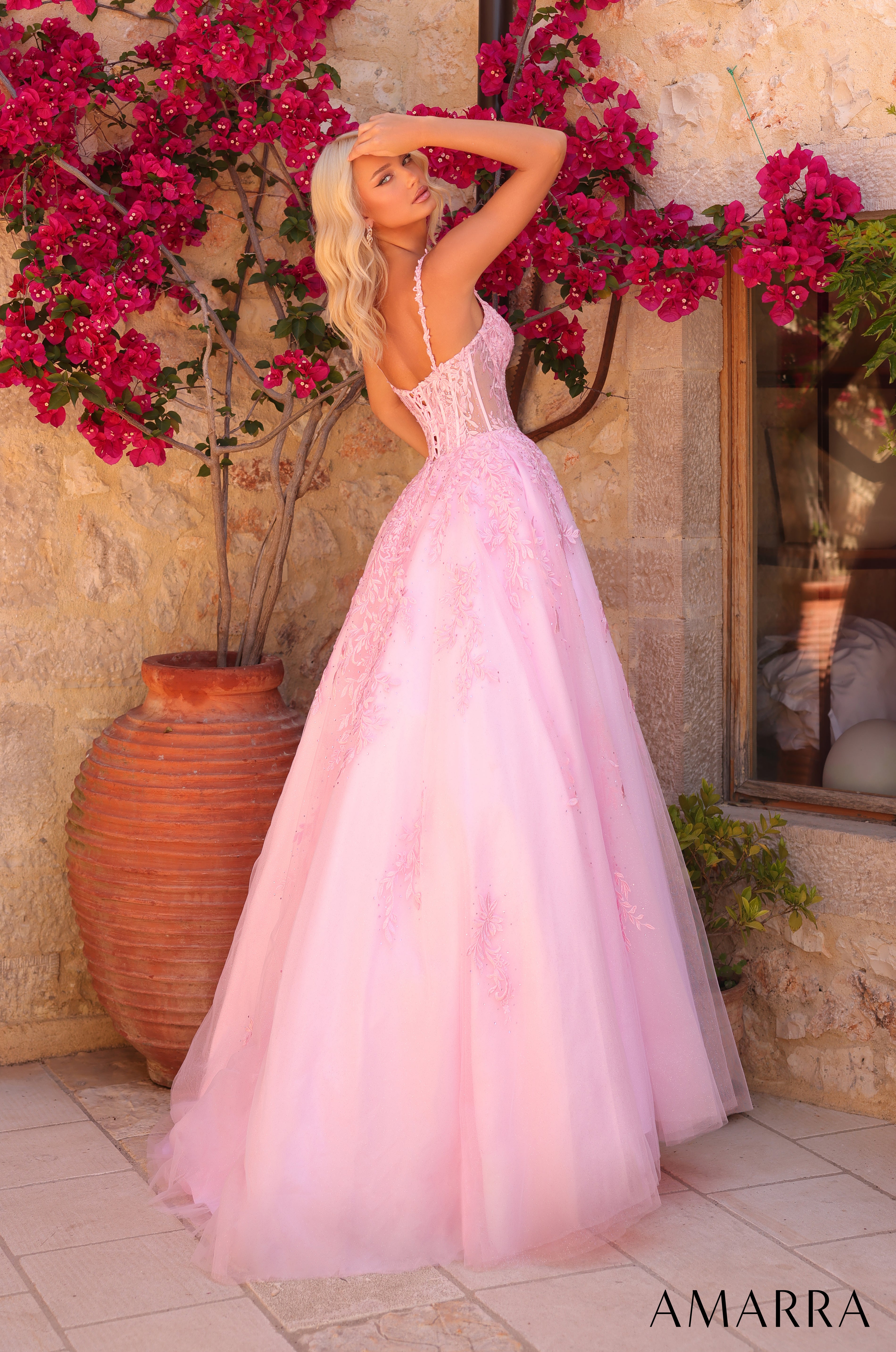 Amarra 89509 | Embroidered Corset Ball Subtle Prom Gown – AMARRA Amarra 89509 | Embroidered Corset Ball Subtle Prom Gown – AMARRA